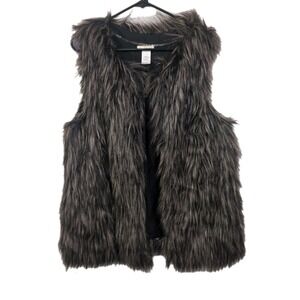 Tru Self Women's Faux Fur Jacket Lined, Size Large